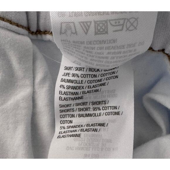 Dream Jeannes Quacker Factory White Cargo Skort Jersey Knit Size Large - Picture 6 of 11